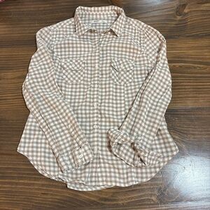 👚 Old Navy Women’s M‎ Beige Long Sleeve Shirt | Casual Pocket Style 👜✨